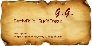 Gerhát Gyöngyi névjegykártya