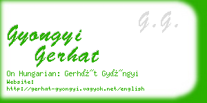 gyongyi gerhat business card